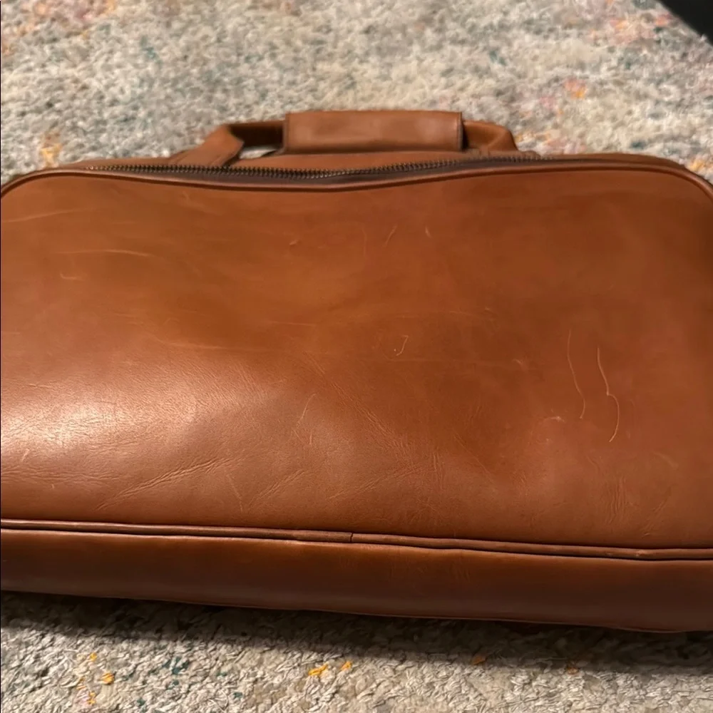 Johnston & Murphy Brown Leather Briefcase